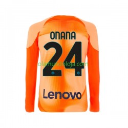 Camisola Inter de Milão Andre Onana 24 Guarda-redes Homem Equipamento Quarto 2022-2023 Manga Comprida